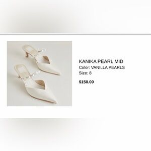 Dolce Vita Kanika Pearl Mid Cream Slingback Heels